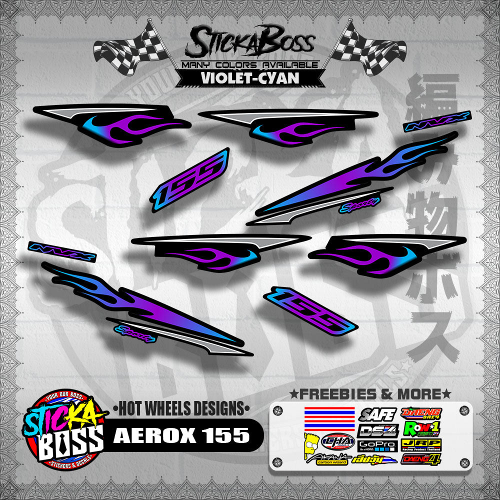 AEROX 155 DECALS ( HOT WHEELS DESIGNS )【WITH FREEBIES】