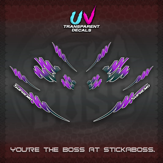ADV 160 UV TRANSPARENT STRIPING(2 TONE PUTREA VIRDIAN) STICKER DECALS By STICKABOSS