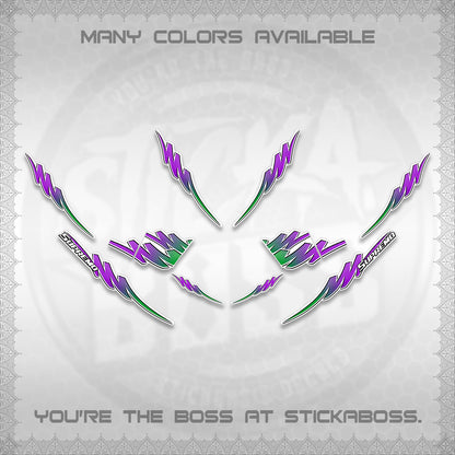 AEROX V2 FOR WHITE STRIPING DECALS (2 TONE PUTRA VIRDIAN)STICKER DECALS BY STICKABOSS