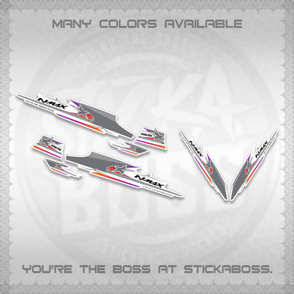 NMAX V1 FOR WHITE THAI-INDO DECALS (THMI 02 DESIGN)STICKER DECALS By STICKABOSS