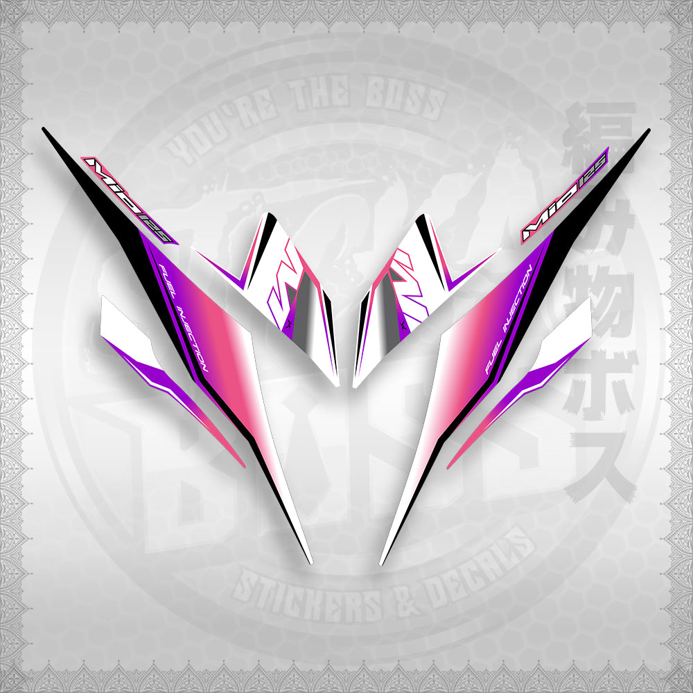 STICKER DECALS for MIO I 125 M3 (MIISTMOFOWH) By STICKABOSS (SOFIE LAMINATED WATERPROOF)