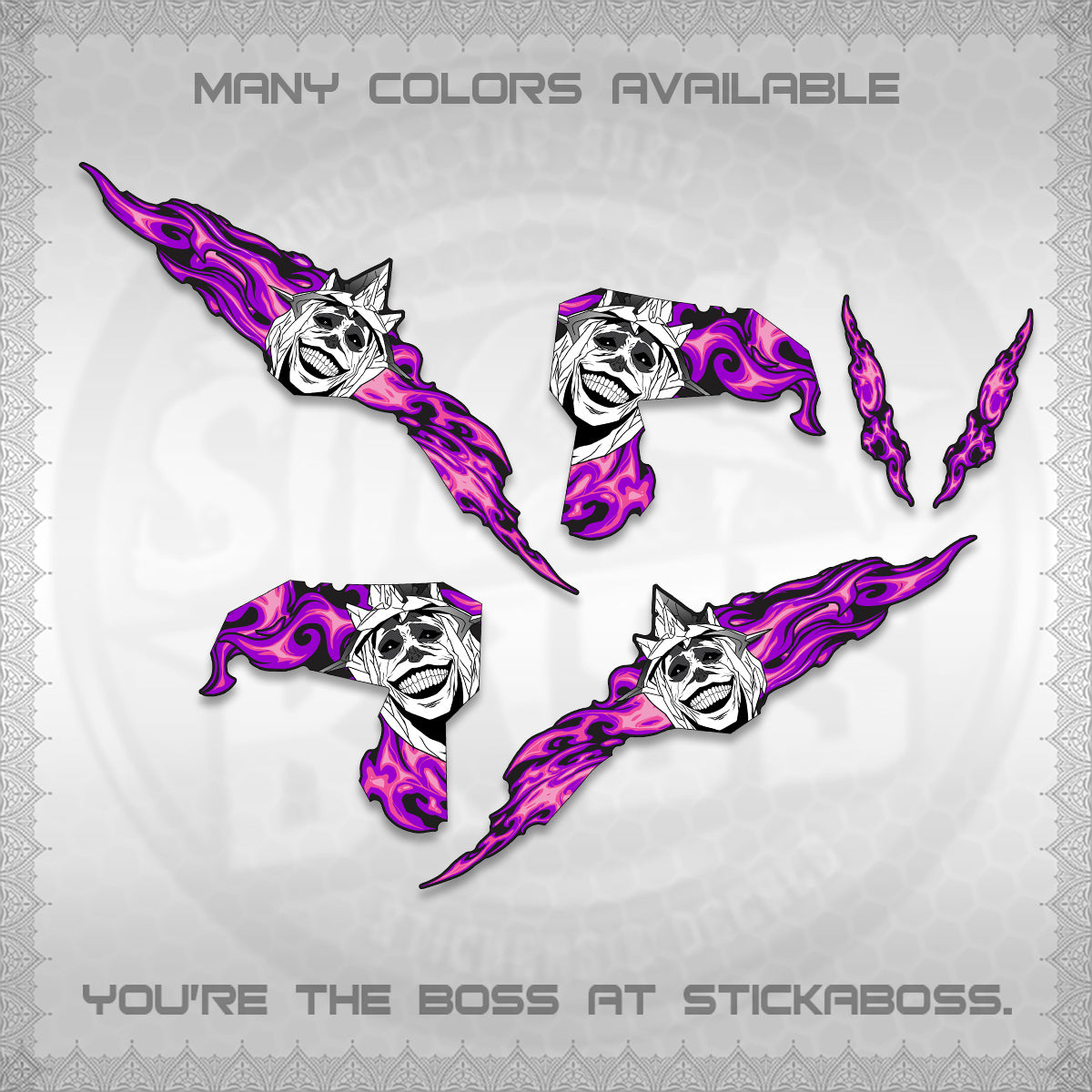 CLICK V3 DECALS (SOLO STATUE OF GOD DESIGN)STICKER DECALS By STICKABOSS