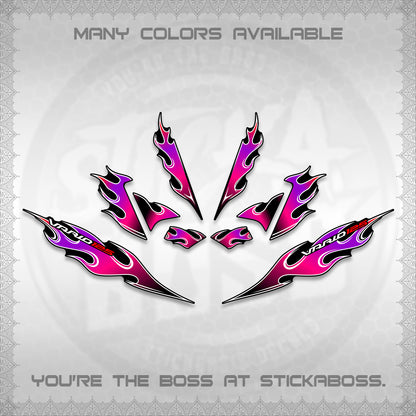 CLICK 125 V4 VARIO DECALS (2026 MOTIF FLAME 2 TONE)STICKER DECALS By STICKABOSS