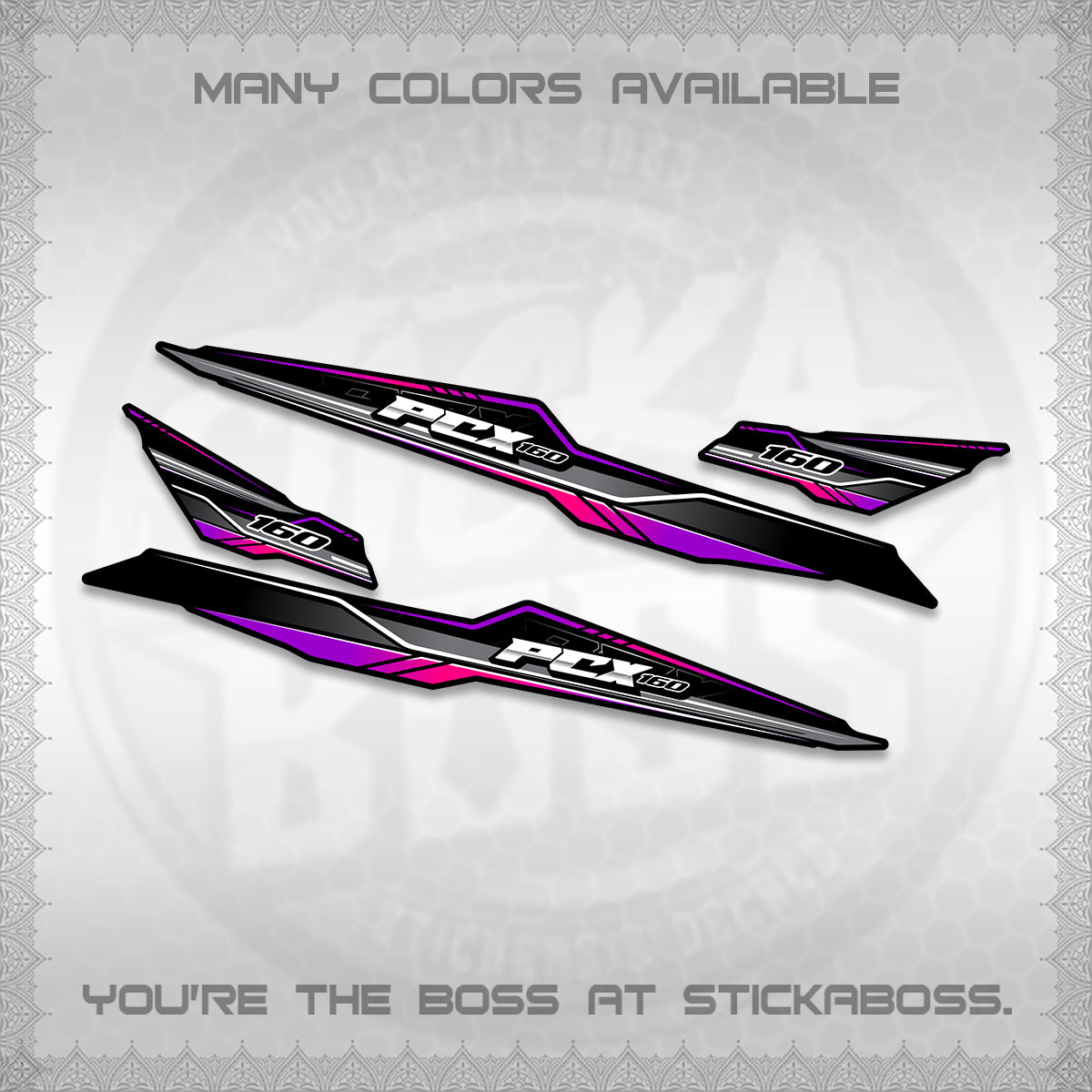 PCX 155 160 INDO DECALS (P007 NEW DESIGN)STICKER DECALS By STICKABOSS