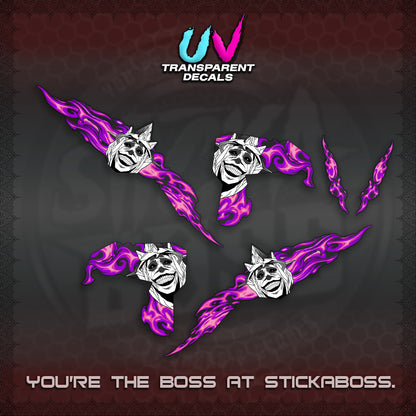 CLICK V3 UV TRANSPARENT DECALS (SOLO STATUE OF GOD DESIGN)STICKER DECALS By STICKABOSS