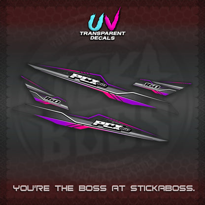 PCX 155 160 UV TRANSPARENT INDO DECALS (P007 NEW DESIGN)STICKER DECALS By STICKABOSS