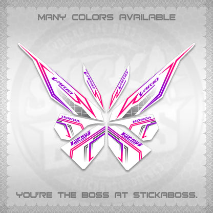CLICK V1 VARIO DECALS FOR WHITE (2 TONE STRIPES 2026) STICKER DECALS By STICKABOSS