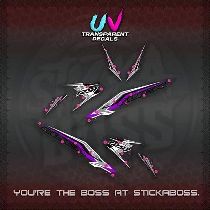 CLICK V2 UV TRANSPARENT VARIO DECALS (MOTIF POLET SAKURA DESIGN)STICKER DECALS By STICKABOSS