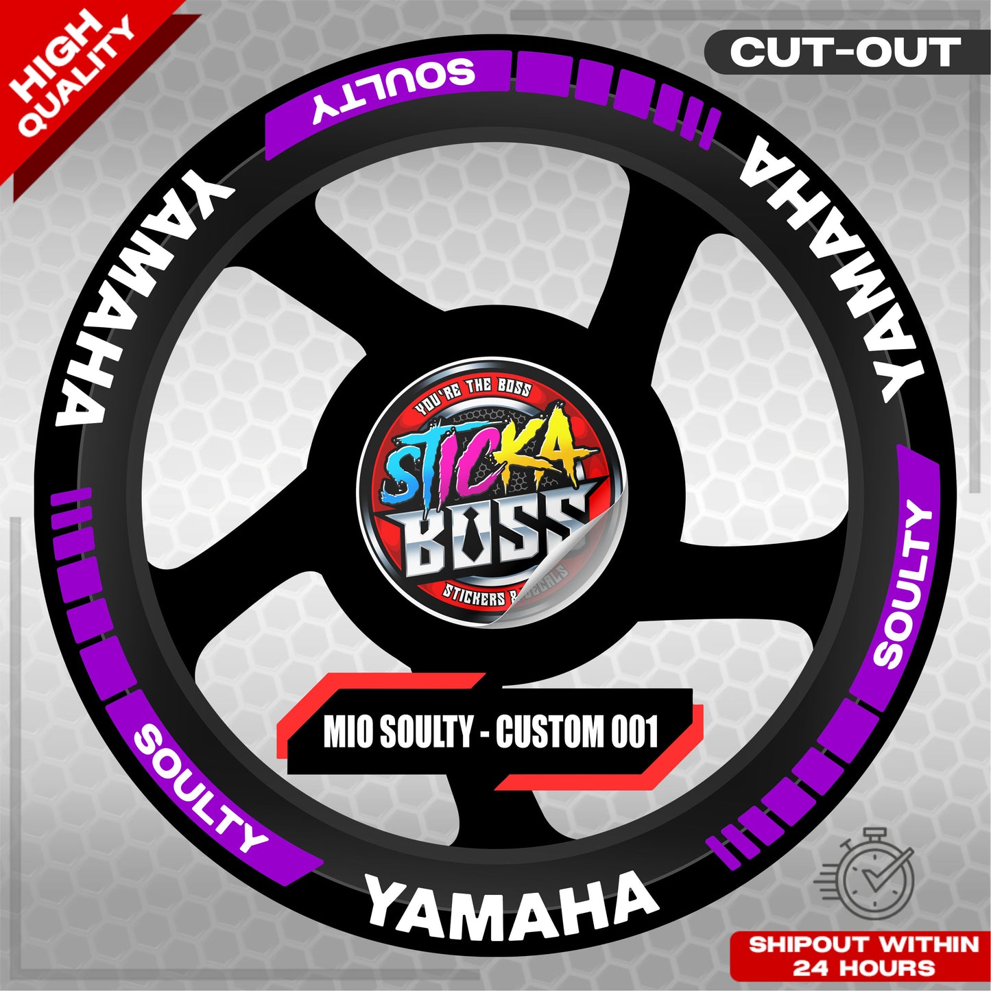MIO SOULTY MAG STICKER SET ( 2 MAGS ) - CUSTOM 001 | VINYL WATERPROOF CUT-OUT DECALS