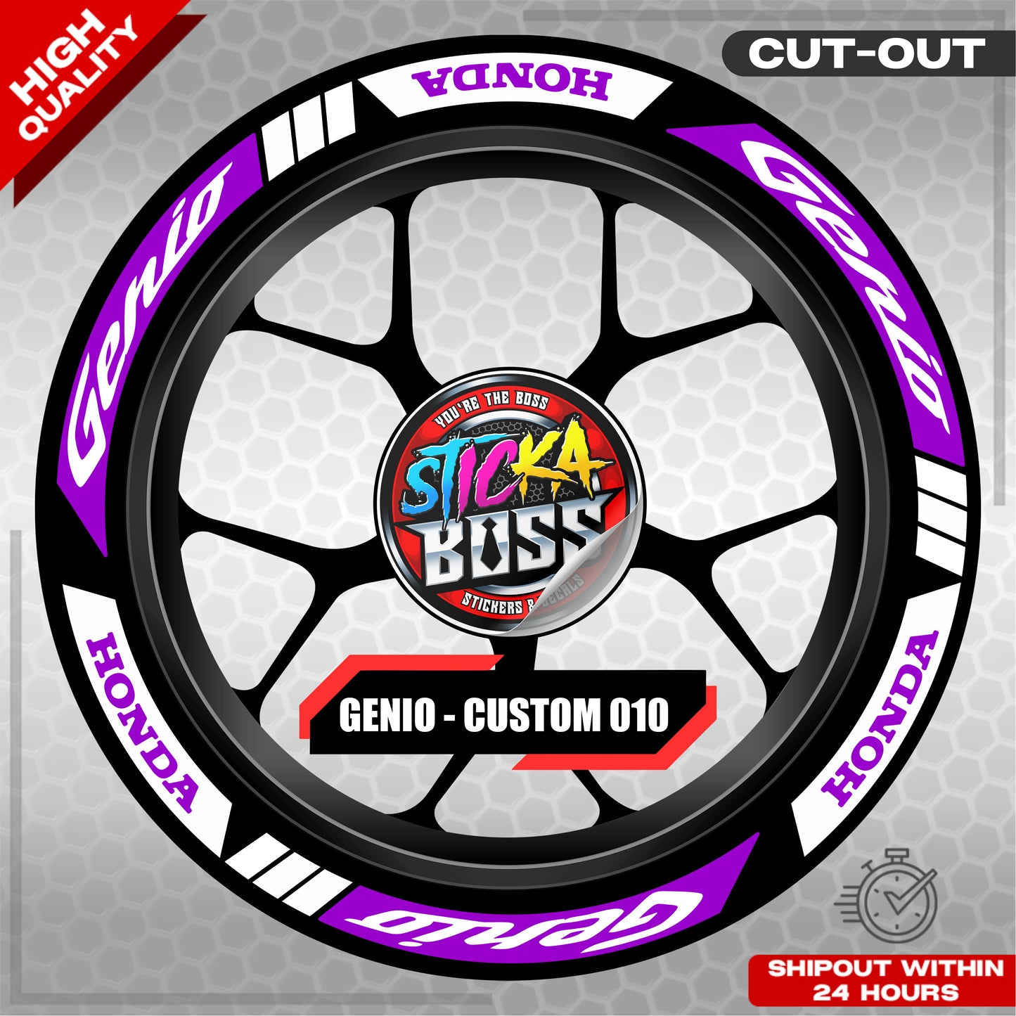 GENIO MAG STICKER SET ( 2 MAGS ) - CUSTOM 010 | VINYL WATERPROOF CUT-OUT DECALS