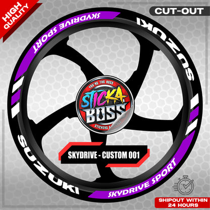SKYDRIVE SPORT MAG STICKER SET  ( 2 MAGS ) - CUSTOM 001 | VINYL WATERPROOF CUT-OUT DECALS