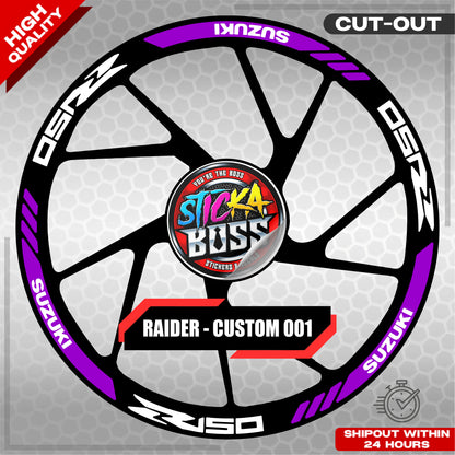 RAIDER R150 MAG STICKER SET ( 2 MAGS ) - CUSTOM 001 | VINYL WATERPROOF CUT-OUT DECALS
