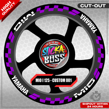 MIO I 125 MAGS STICKER SET  ( 2 MAGS ) - CUSTOM 001 | VINYL WATERPROOF CUT-OUT DECALS