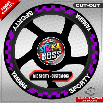 MIO SPORTY MAG STICKER SET ( 2 MAGS ) - CUSTOM 003 | VINYL WATERPROOF CUT-OUT DECALS