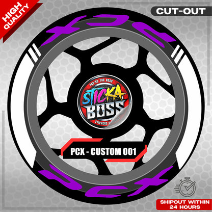 PCX 150 / 160 MAGS STICKER SET  ( 2 MAGS ) - CUSTOM 001 | VINYL WATERPROOF CUT-OUT DECALS
