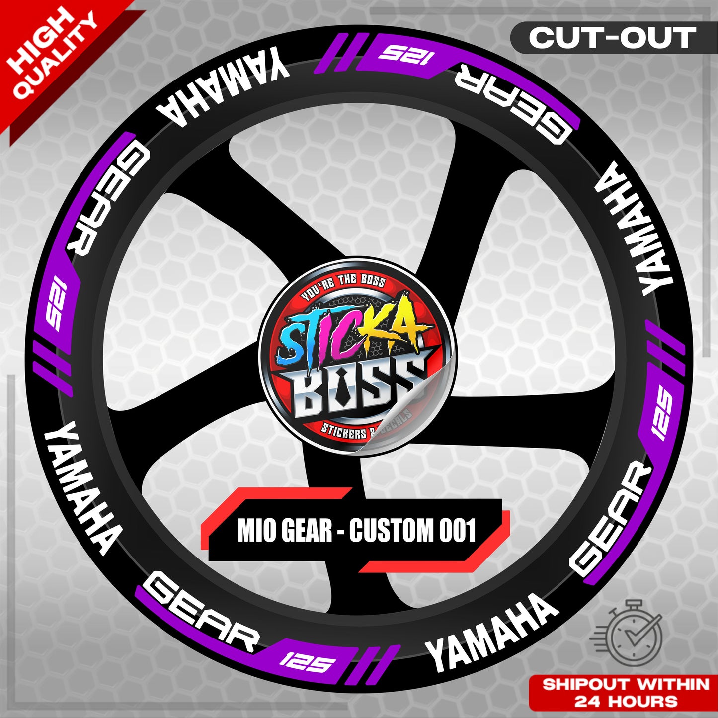 MIO GEAR MAG STICKER SET ( 2 MAGS ) - CUSTOM 001 | VINYL WATERPROOF CUT-OUT DECALS