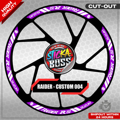 RAIDER R150 MAG STICKER SET ( 2 MAGS ) - CUSTOM 004 | VINYL WATERPROOF CUT-OUT DECALS