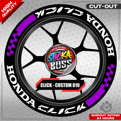 CLICK 125 / 150 / 160 MAG STICKER SET  ( 2 MAGS ) - CUSTOM 010 | VINYL WATERPROOF CUT-OUT DECALS