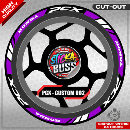 PCX 150 / 160 MAGS STICKER SET  ( 2 MAGS ) - CUSTOM 002 | VINYL WATERPROOF CUT-OUT DECALS