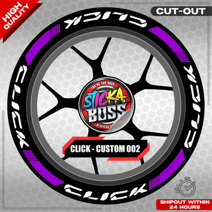CLICK 125 / 150 / 160 MAGS STICKER SET  ( 2 MAGS ) - CUSTOM 002 | VINYL WATERPROOF CUT-OUT DECALS