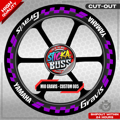 MIO GRAVIS MAG STICKER SET ( 2 MAGS ) - CUSTOM 005 | VINYL WATERPROOF CUT-OUT DECALS