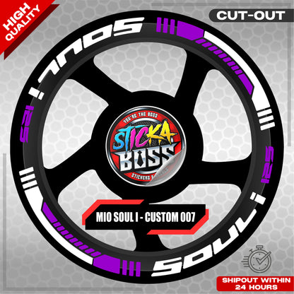 MIO SOUL I 125 MAG STICKER SET ( 2 MAGS ) - CUSTOM 007 | VINYL WATERPROOF CUT-OUT DECALS