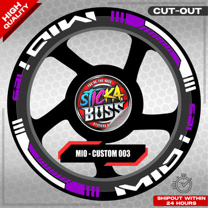 MIO I 125 MAG STICKER SET  ( 2 MAGS ) - CUSTOM 003 | VINYL WATERPROOF CUT-OUT DECALS