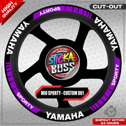 MIO SPORTY MAG STICKER SET ( 2 MAGS ) - CUSTOM 001 | VINYL WATERPROOF CUT-OUT DECALS