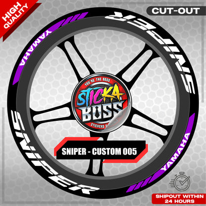 SNIPER 150 / 155 MAGS STICKER SET  ( 2 MAGS ) - CUSTOM 005 | VINYL WATERPROOF CUT-OUT DECALS