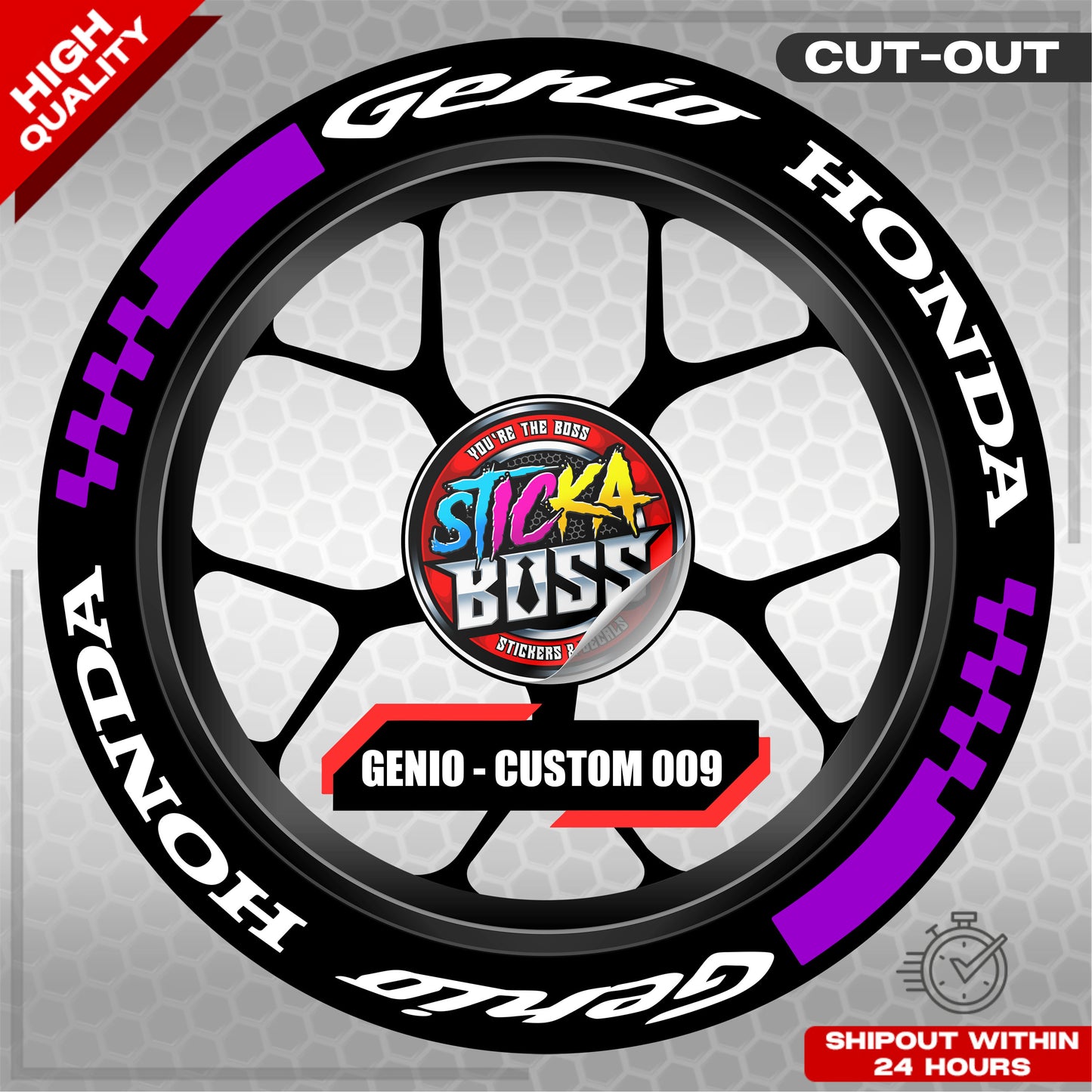 GENIO MAG STICKER SET ( 2 MAGS ) - CUSTOM 009 | VINYL WATERPROOF CUT-OUT DECALS