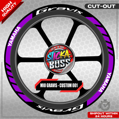 MIO GRAVIS MAG STICKER SET ( 2 MAGS ) - CUSTOM 001 | VINYL WATERPROOF CUT-OUT DECALS
