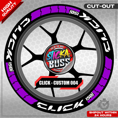 CLICK 150 MAGS STICKER SET  ( 2 MAGS ) - CUSTOM 004 | VINYL WATERPROOF CUT-OUT DECALS