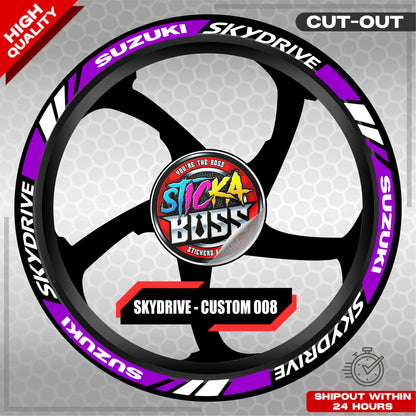SKYDRIVE MAG STICKER SET ( 2 MAGS ) - CUSTOM 008 | VINYL WATERPROOF CUT-OUT DECALS
