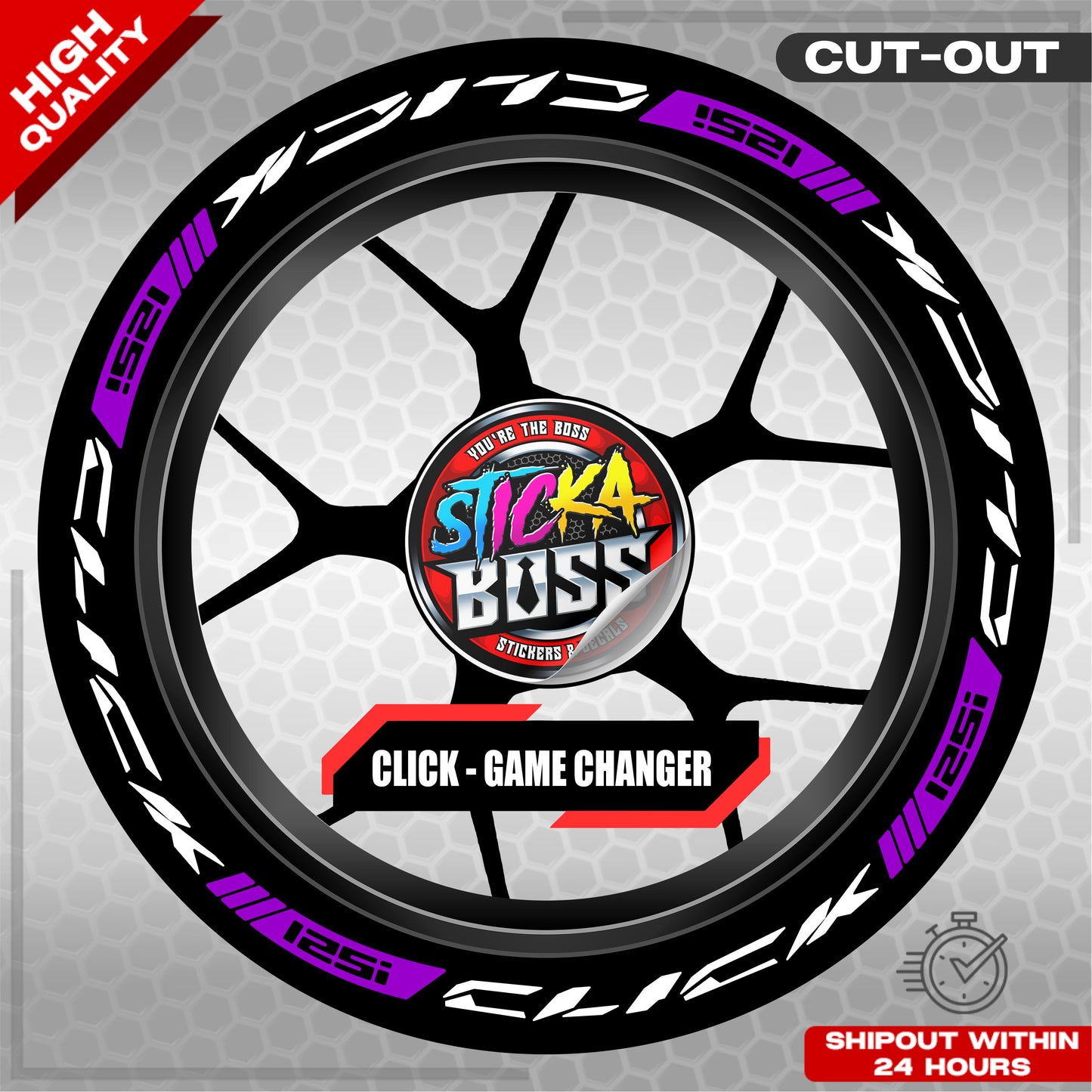 CLICK 125 MAG STICKER SET  ( 2 MAGS ) - GAME CHANGER | VINYL WATERPROOF CUT-OUT DECALS
