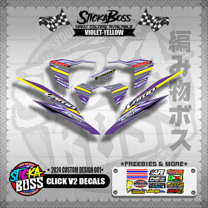 CLICK V2 DECALS ( 2024 CUSTOM DESIGN 001 )【WITH FREEBIES】