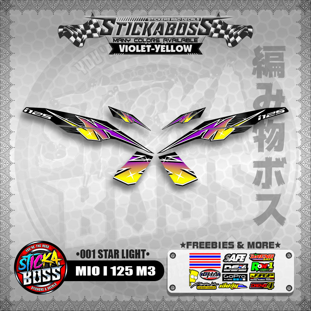 MIO I 125 M3 STICKER DECALS ( 001 STAR LIGHT )【WITH FREEBIES】