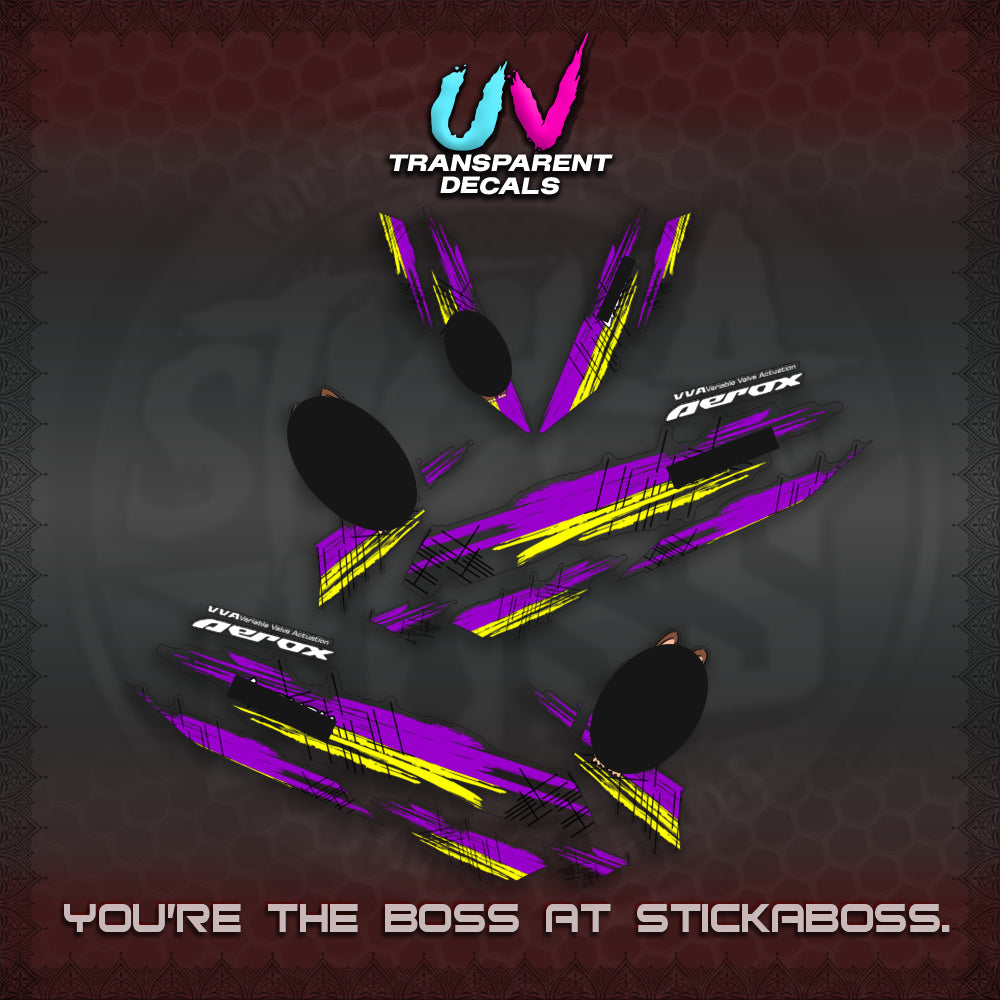 AEROX V2 DECAL(STUFF TOY 2 TONE)STICKER DECALS By STICKABOSS