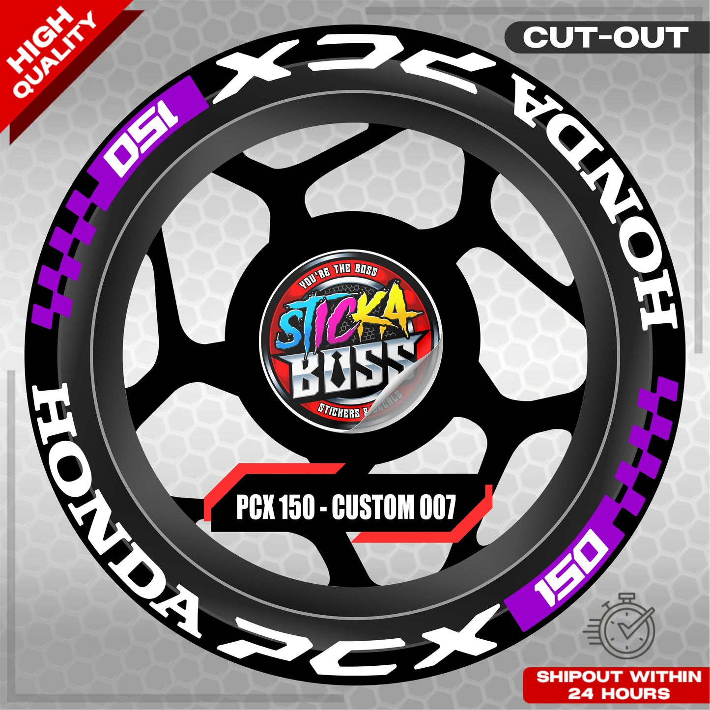 PCX 150 MAG STICKER SET ( 2 MAGS ) - CUSTOM 007 | VINYL WATERPROOF CUT-OUT DECALS
