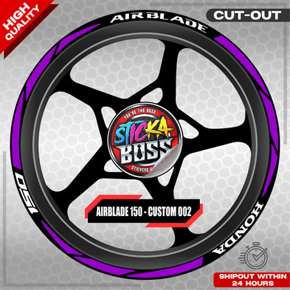 AIRBLADE 150 MAG STICKER SET ( 2 MAGS ) - CUSTOM 002 | VINYL WATERPROOF CUT-OUT DECALS