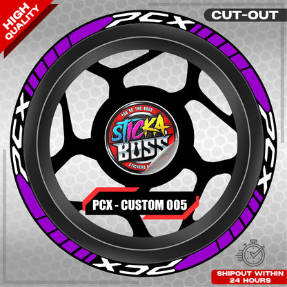 PCX 150 / 160 MAGS STICKER SET  ( 2 MAGS ) - CUSTOM 005 | VINYL WATERPROOF CUT-OUT DECALS