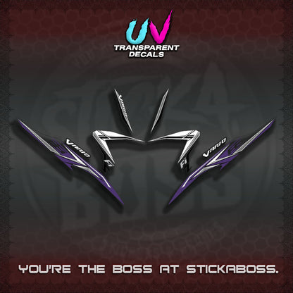 【PREMIUM UV PRINT】TRANSPARENT CLICK V2  VARIO DECALS(2026 CUSTOM 001 DESIGN)By STICKABOSS