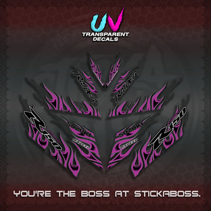 【PREMIUM UV PRINT】TRANSPARENT RAIDER 150 Fi DECALS(API TERBARU VIRAL ELEGAN)STICKER By STICKABOSS