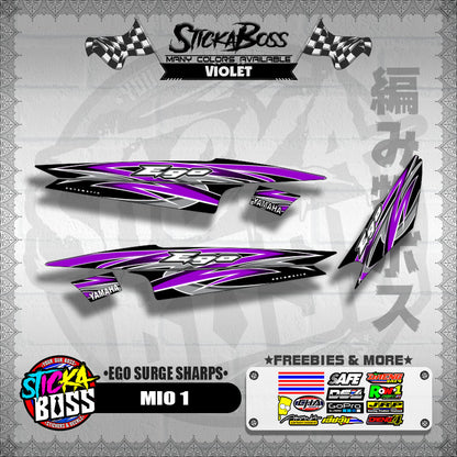MIO 1 DECALS ( EGO SURGE SHARPS ) [ PREMIUM GLOSSY LAMINATED ]【WITH FREEBIES】
