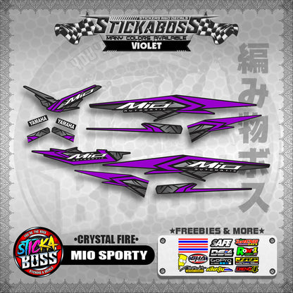 MIO SPORTY THAI-MALAYSIAN STICKER DECALS ( CRYSTAL FIRE )【WITH FREEBIES】