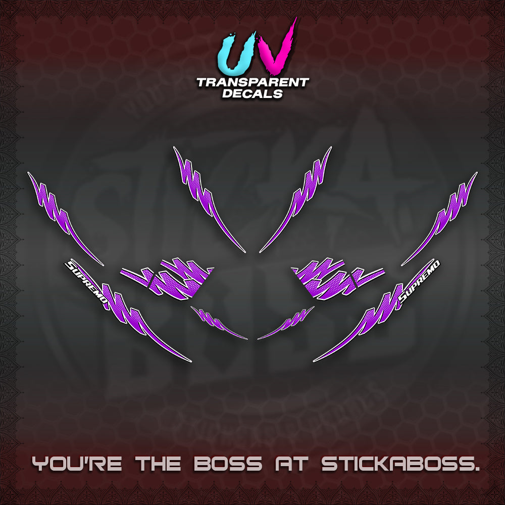 AEROX V2 UV TRANPARENT STRIPING DECALS (1 TONE PUTRA VIRDIAN)STICKER DECALS By STICKABOSS