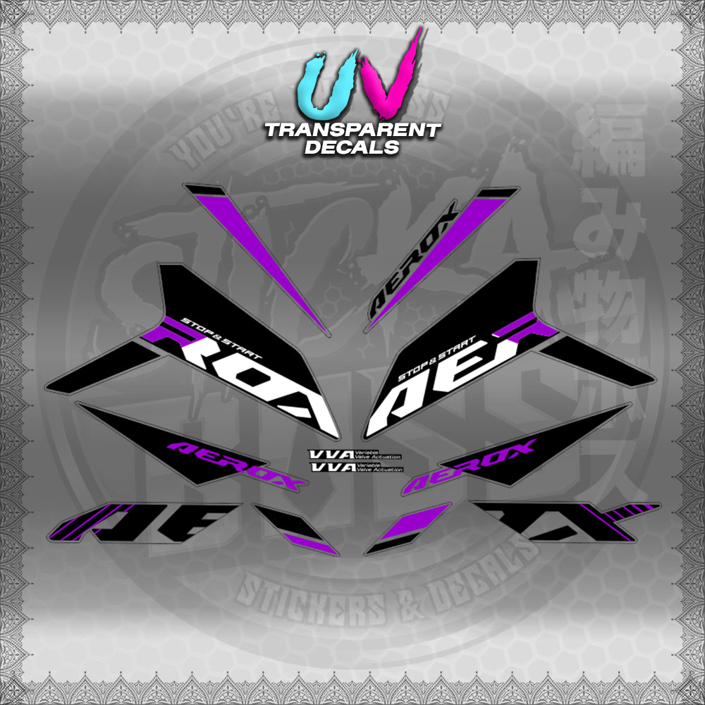 【PREMIUM UV PRINT】TRANSPARENT AEROX V3 ALPHA TURBO INDO (AV3SODE25)【WITH FREEBIES】