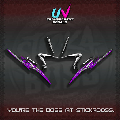 【PREMIUM UV PRINT】TRANSPARENT CLICK V2  VARIO DECALS(2026 CUSTOM 001 DESIGN)By STICKABOSS