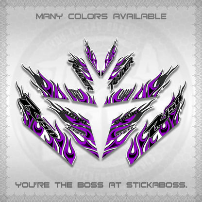 RAIDER 150 Fi FOR WHITE DECALS (API TERBARU VIRAL ELEGAN)STICKER DECALS BY STICKABOSS