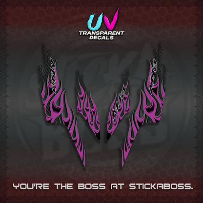 【PREMIUM UV PRINT】TRANSPARENT MIO SPORTY/ SMILEY  DECALS (MOTIF API NEW TERBARU VIRAL)By STICKABOSS