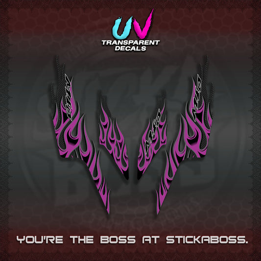 【PREMIUM UV PRINT】TRANSPARENT MIO SPORTY/ SMILEY  DECALS (MOTIF API NEW TERBARU VIRAL)By STICKABOSS